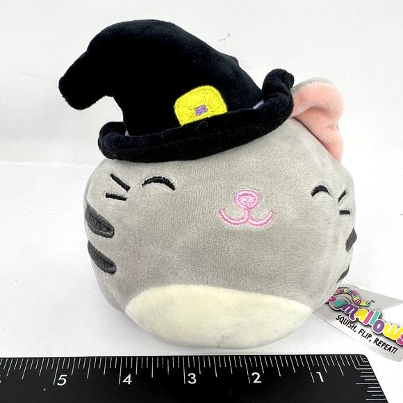Squishmallow Tally Dante FlipAmallows Demon Cat Hat Spooky Plush Stuffed Animal - Picture 3 of 10